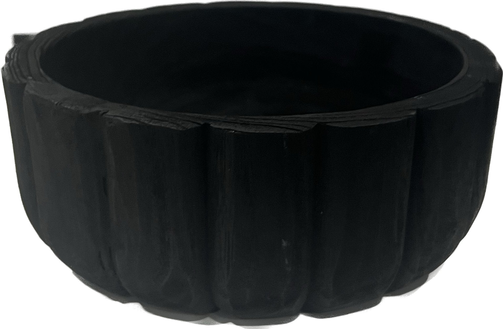 Wooden Pumpkin Bowl in Black - HER Home Design Boutique